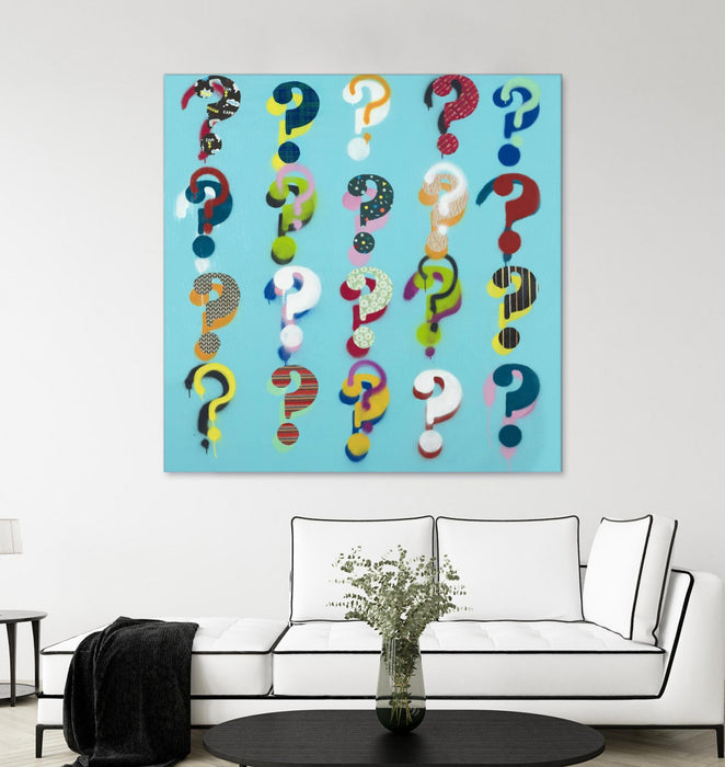 Œuvre d’art murale Giant Art « Pop The Question » 54 x 54