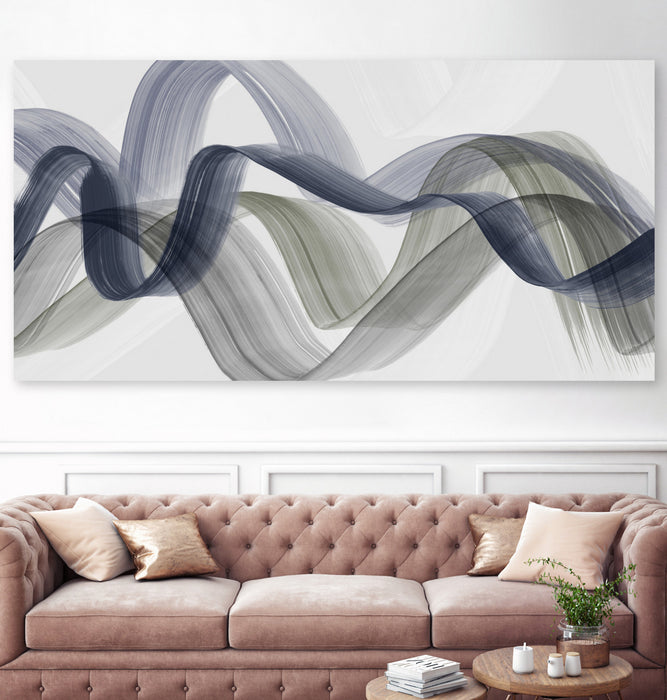 Œuvre d’art murale Giant Art « Bending Curves Ii » 72 x 36