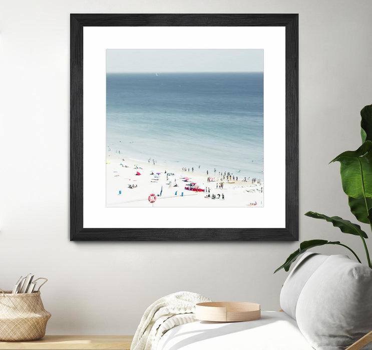Œuvre d’art murale encadrée noire et mate « Sesimbra Ii » 36 x 36