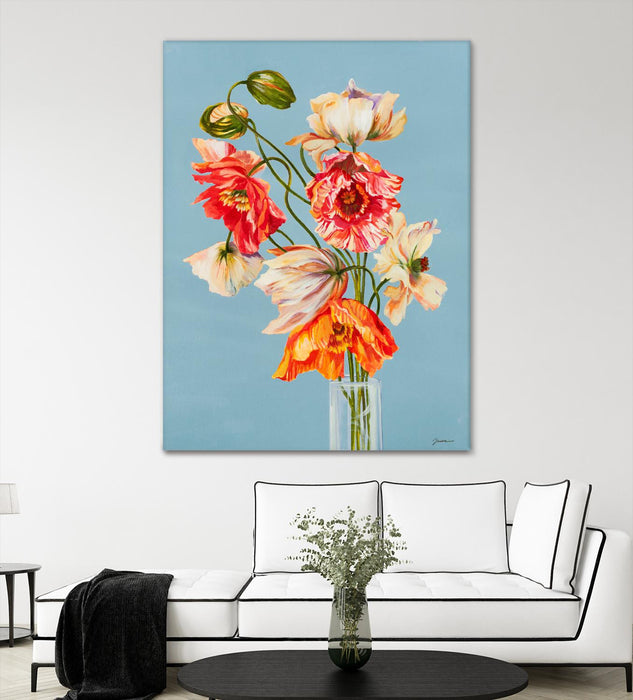 Œuvre d’art murale Giant Art « Paper Poppies » 72 x 54