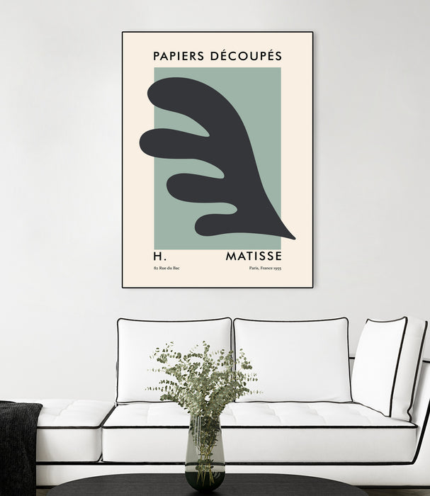 Œuvre d’art murale sur toile encadrée noire « Papiers Découpés Vi » 24 x 32