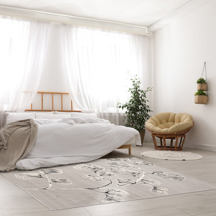 Carpette Ameeka grise 3 pi 11 po x 5 pi 7 po