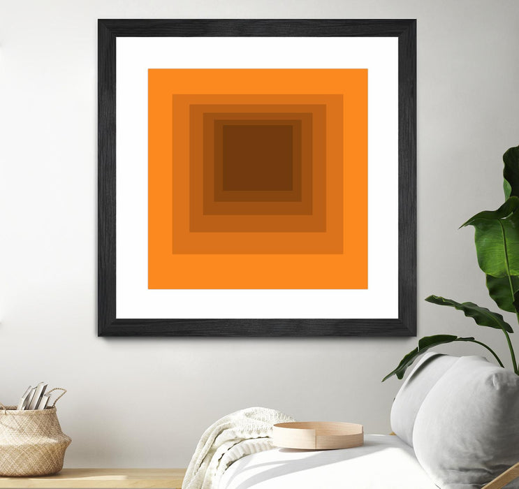 Œuvre d’art murale encadrée noire et mate « After Josef F » 36 x 36