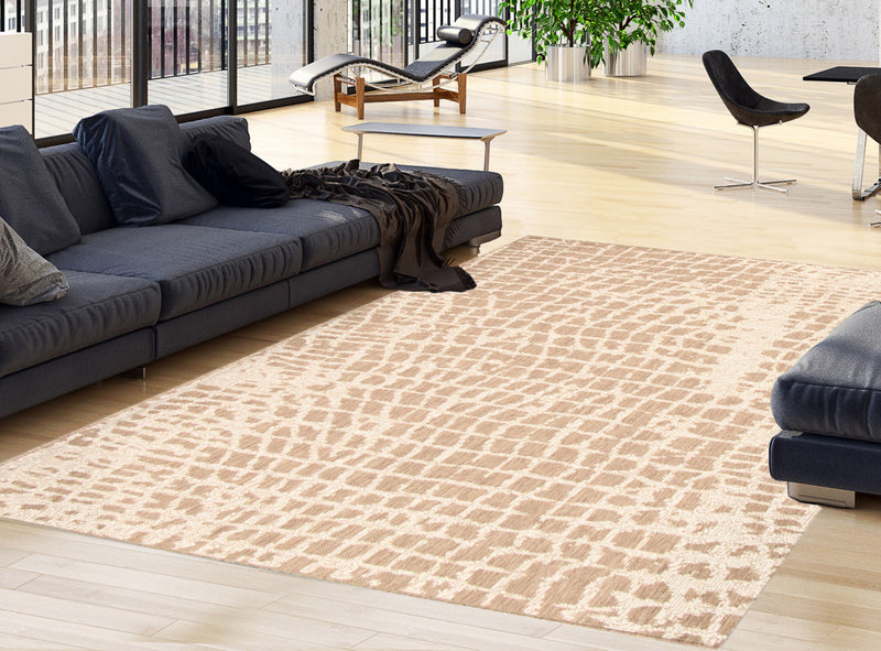 Carpette Sadie Safari Taupe-Champagne - 5 pi 3 pox 7 pi 7 po