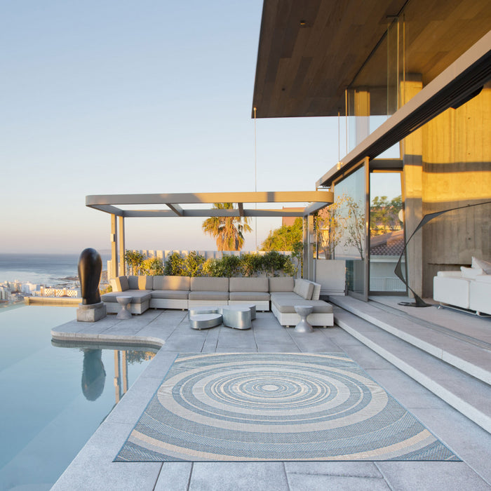 Carpette Neisha Modern bleu clair 5 pi 3 po x 7 pi 3 po