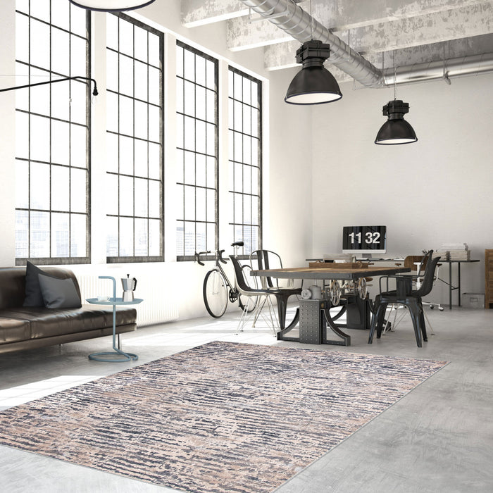 Carpette Dyani taupe 6 pi 7 po x 9 pi 6 po