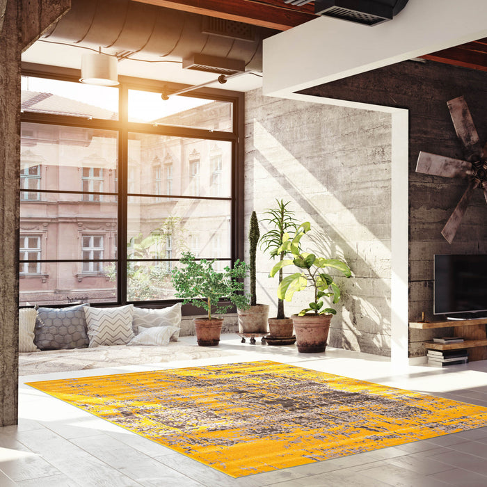 Carpette Mariam jaune 6 pi 7 po x 9 pi 6 po