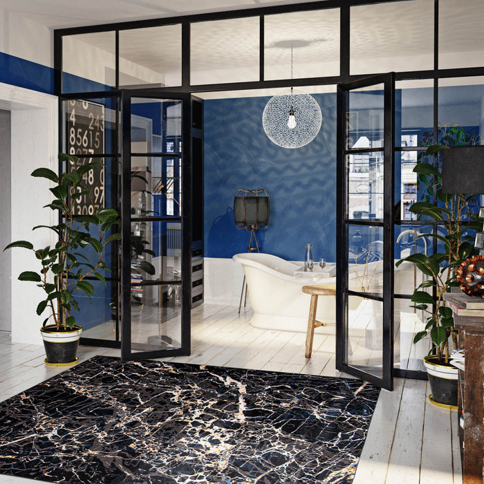 Carpette Marble noire - 8 pi 0 po x 10 pi 0 po