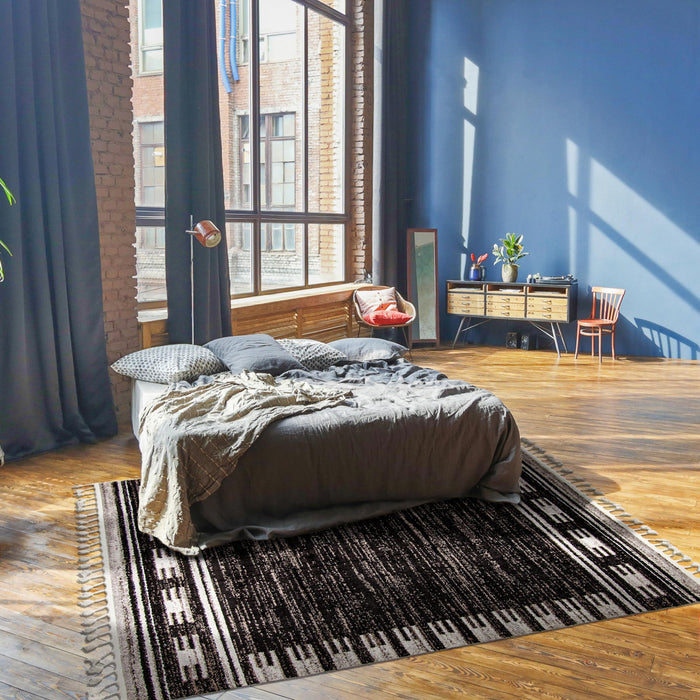  Carpette Vera Harmony noire - 5 pi 2 po x 7 pi 5 po