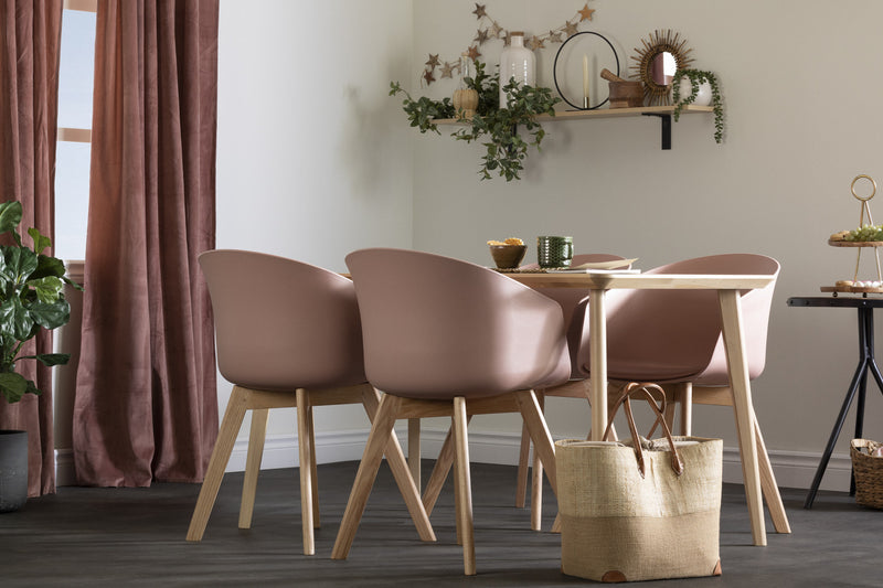 Flam Ensemble de 2 chaises de salle à manger - Rose