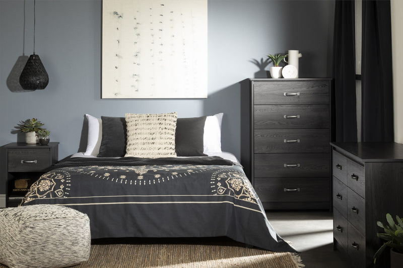 Tassio Commode 5 Tiroirs - Chêne gris