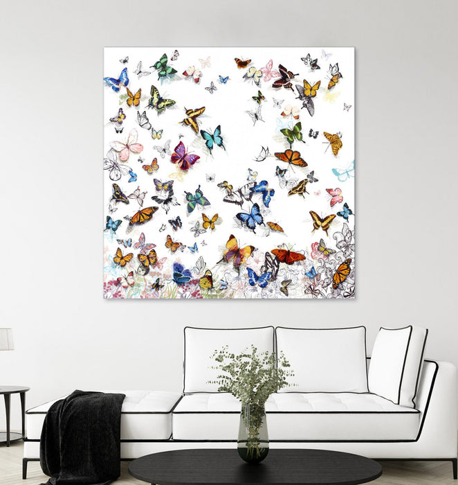 Œuvre d’art murale Giant Art « Papillon » 72 x 72