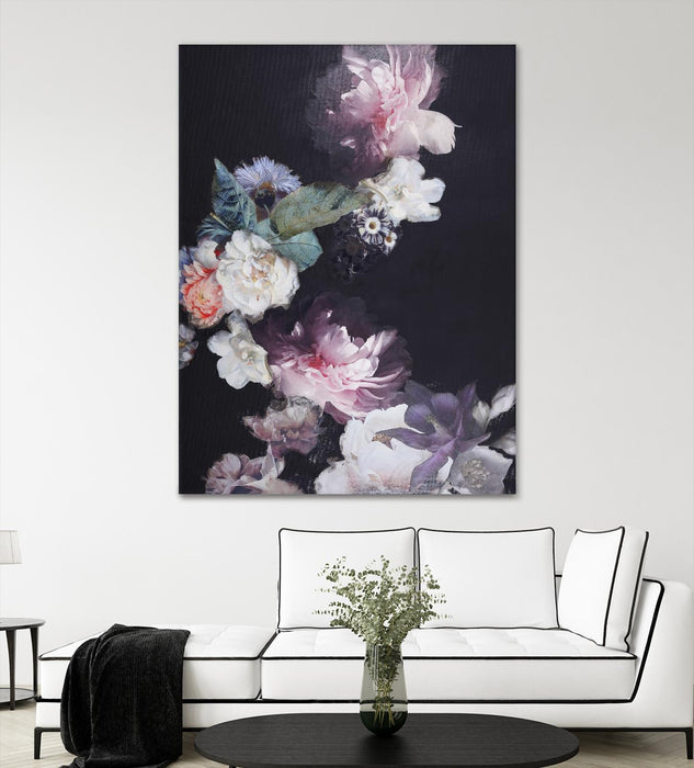 Œuvre d’art murale Giant Art « Purple Blossom 1 » 72 x 54
