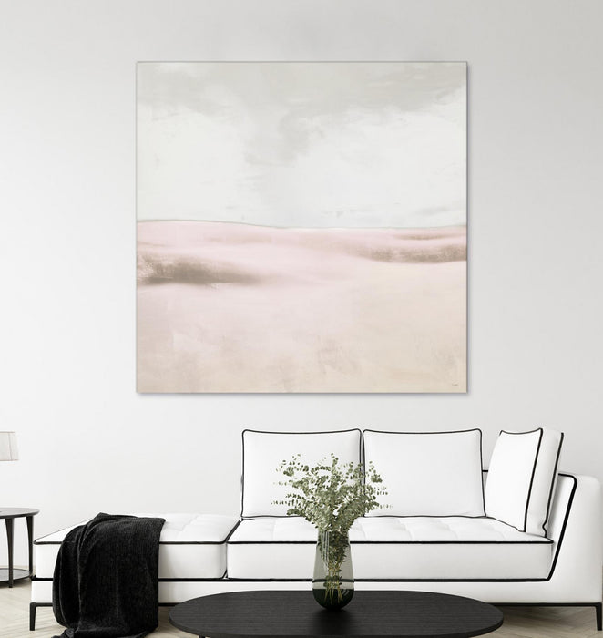Œuvre d’art murale Giant Art « Blush Balance I » 72 x 72
