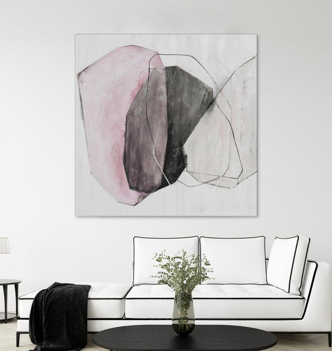 Œuvre d’art murale Giant Art « Tickled With Pink » 72 x 72