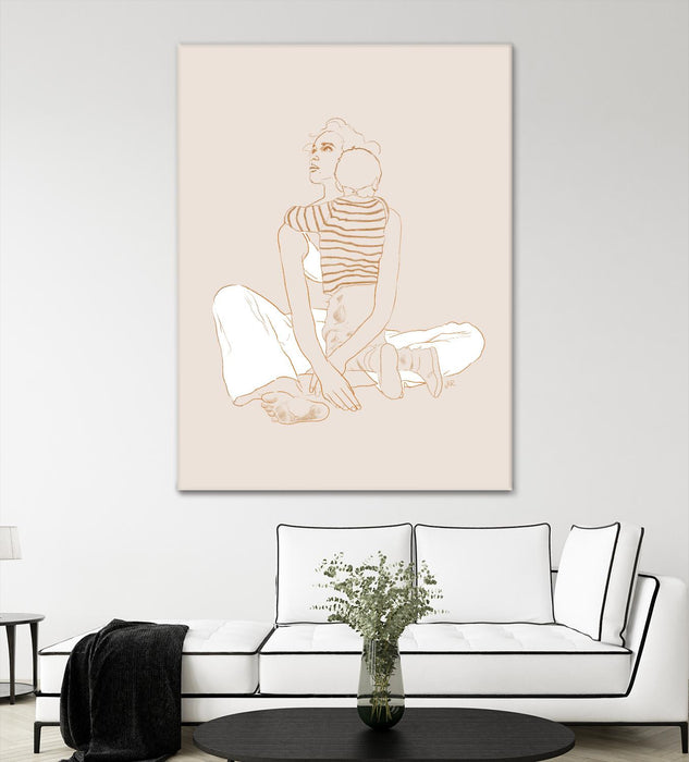 Œuvre d’art murale Giant Art « A Mother And Son » 72 x 54
