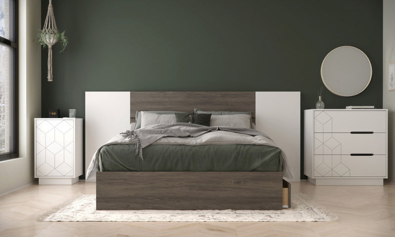 Commode verticale Nordika à 3 tiroirs - blanche