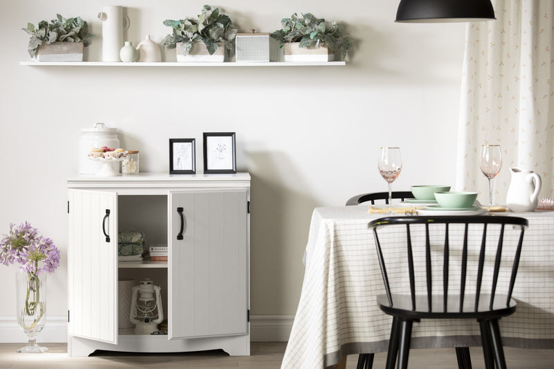 Farnel Armoire de rangement avec 2 portes - Blanc solide