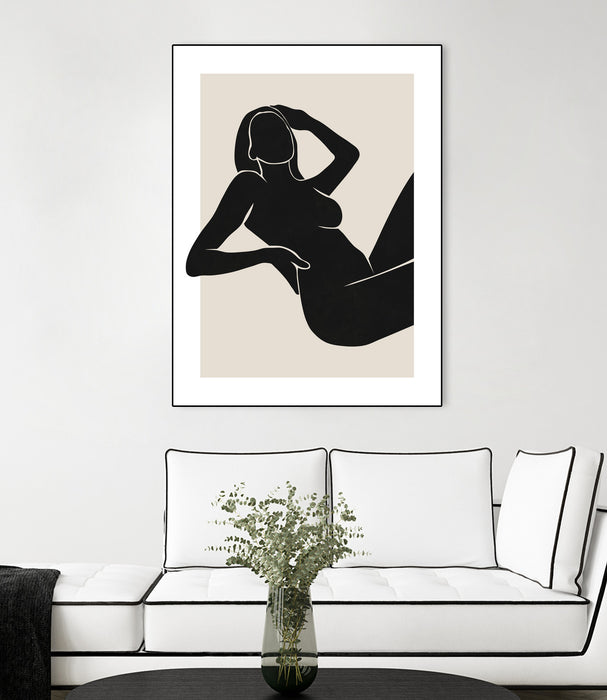 Œuvre d'art murale sur toile encadrée noire « Untitled » 24 x 32
