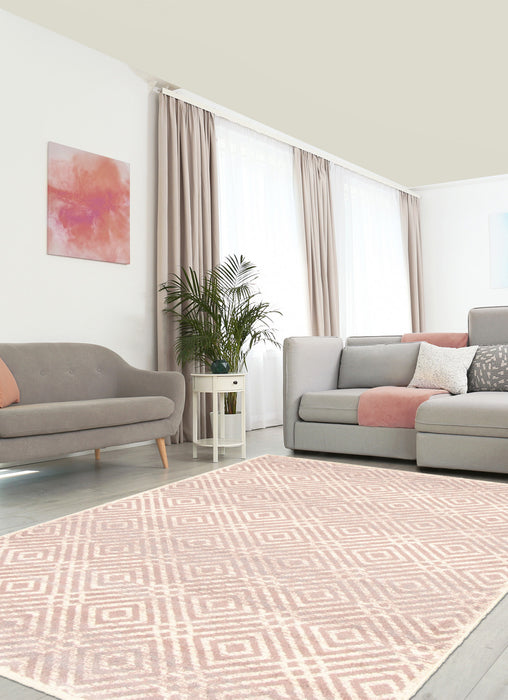 Carpette Electra argent-rose - 7 pi 10 pox 10 pi 2 po