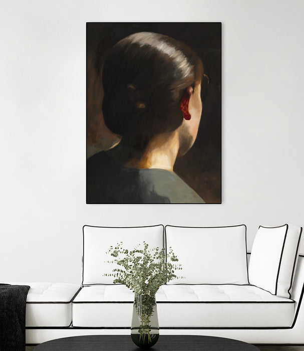 Œuvre d’art murale sur toile encadrée noire « Ines » 18 x 24