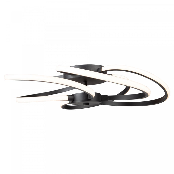 Plafonnier affleuré Equinox noir à DEL de 30 W