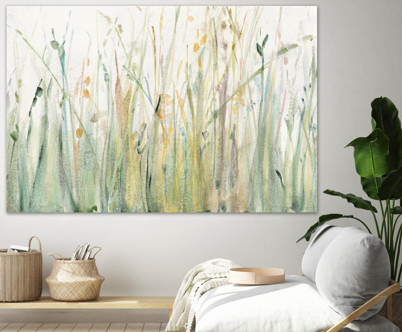 Œuvre d’art murale Giant Art Spring « Grasses I » 84 x 54