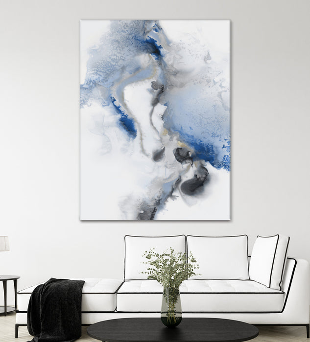 Œuvre d’art murale Giant Art « Watercolour Blue Ii » 72 x 54