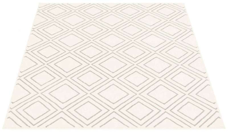 Carpette August blanc géodegris 7 pi 10 po x 10 pi 2 po