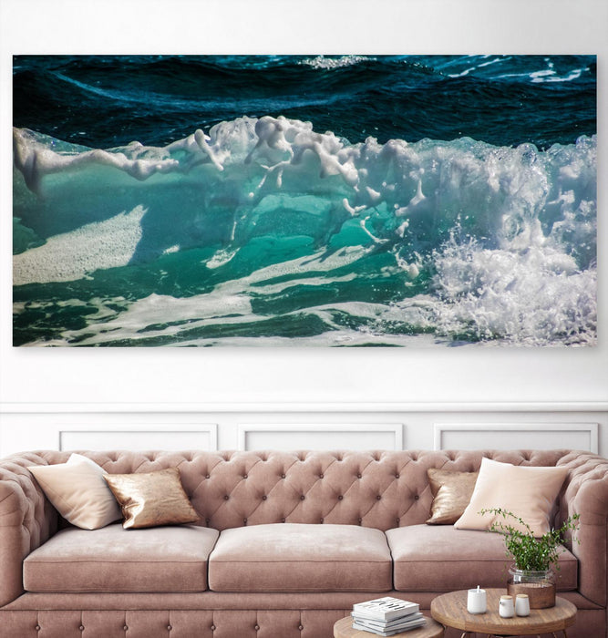 Œuvre d’art murale Giant Art « Broken Waves » 72 x 36