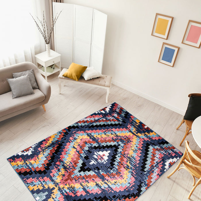 Carpette Paloma Casa bleu marine - 6 pi 7 po x 9 pi 6 po