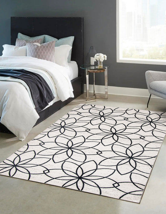 Carpette Terali ivoire lavable à la machine - 6 pi 0 po x 9 pi 0 po