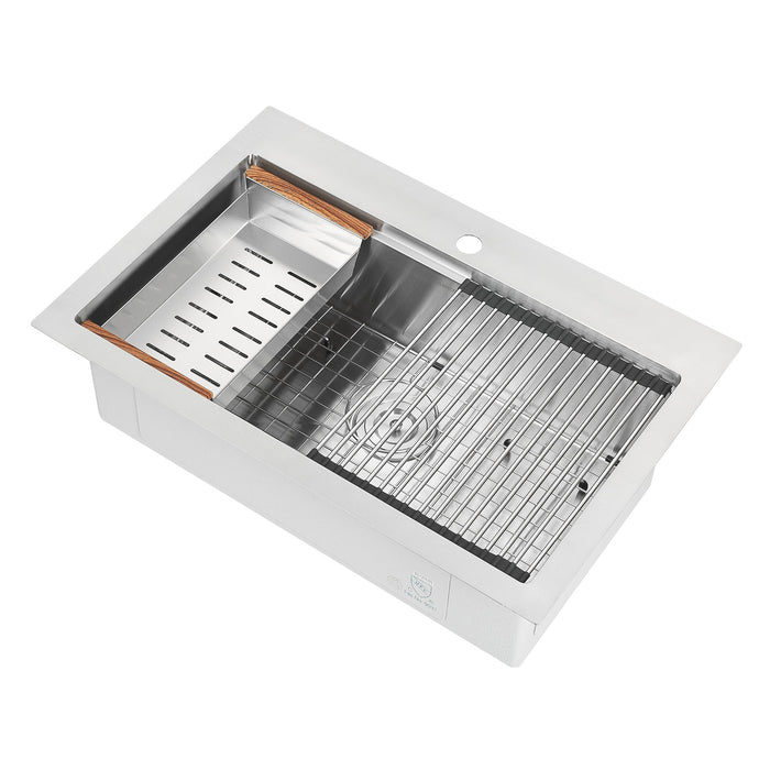 Évier de cuisine poste de travail encastré Ancona de 30 po - AN-3128