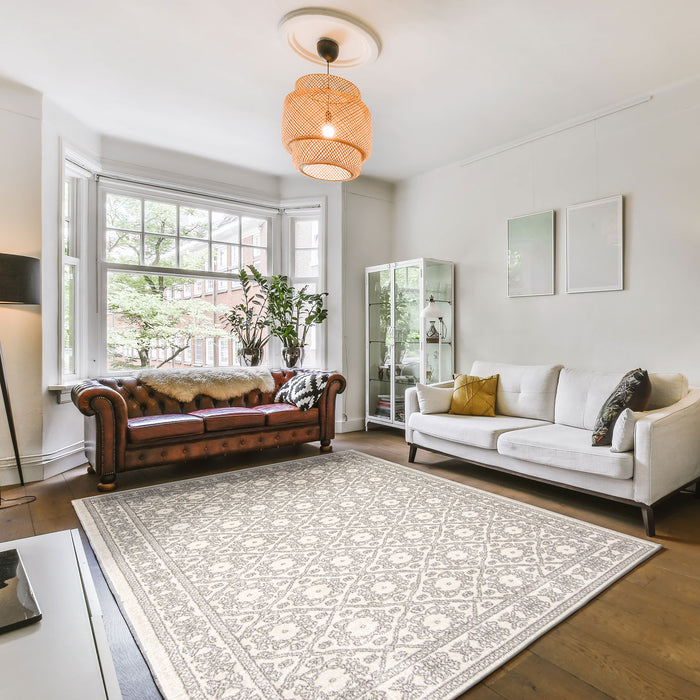 Carpette Elita ivoire - 6 pi 7 po x 9 pi 6 po
