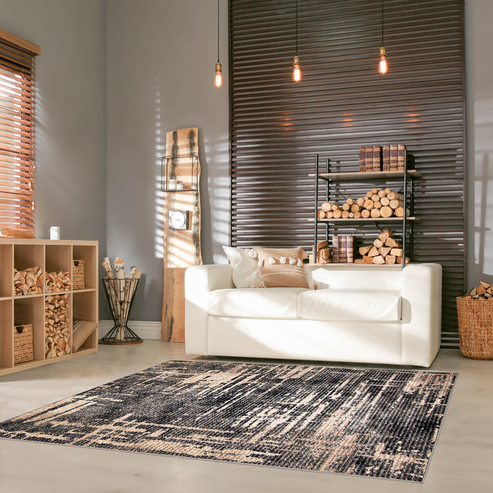Carpette Abigail grise 3 pi 10 po x 6 pi 0 po
