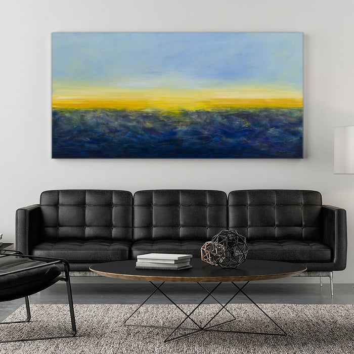 Œuvre d’art murale Giant Art « Ocean Mood » 72 x 36
