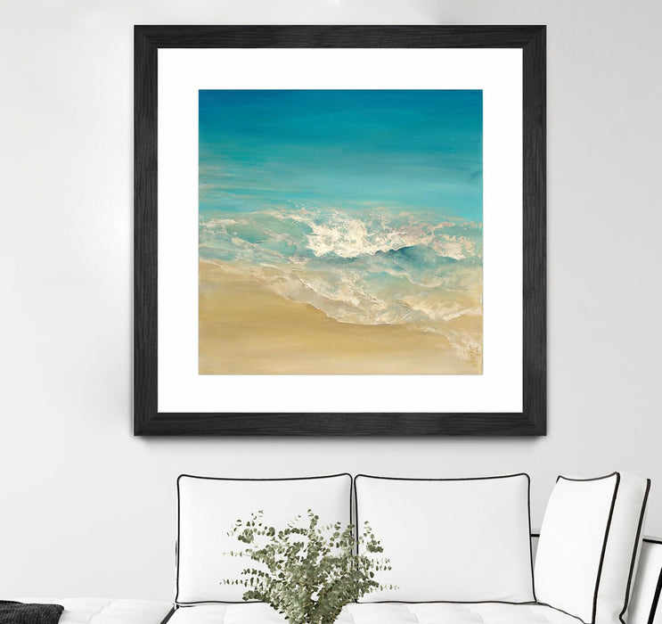 Œuvre d’art murale encadrée noire et mate « Coastal Viewpoint Ii » 30 x 30