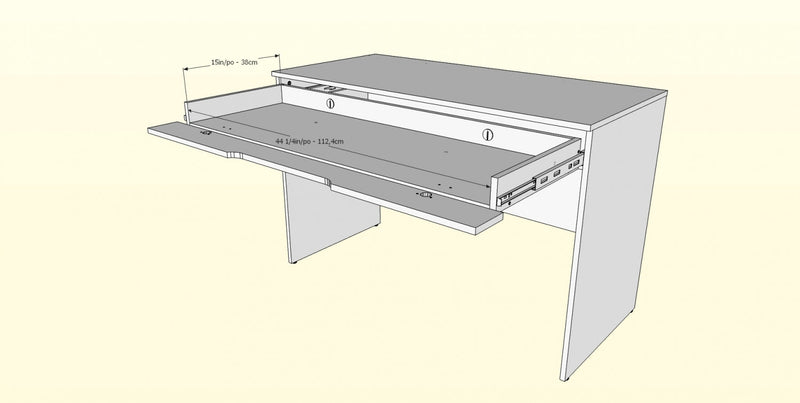 Bureau Arobas Nordika - blanc