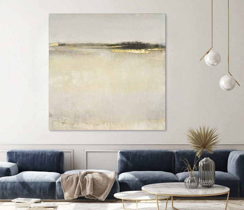Œuvre d’art murale Giant Art « Embellished Subtle Scape I » 54 x 54