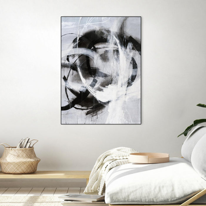 Œuvre d’art murale sur toile encadrée noire « No Turning Radius » 18 x 24