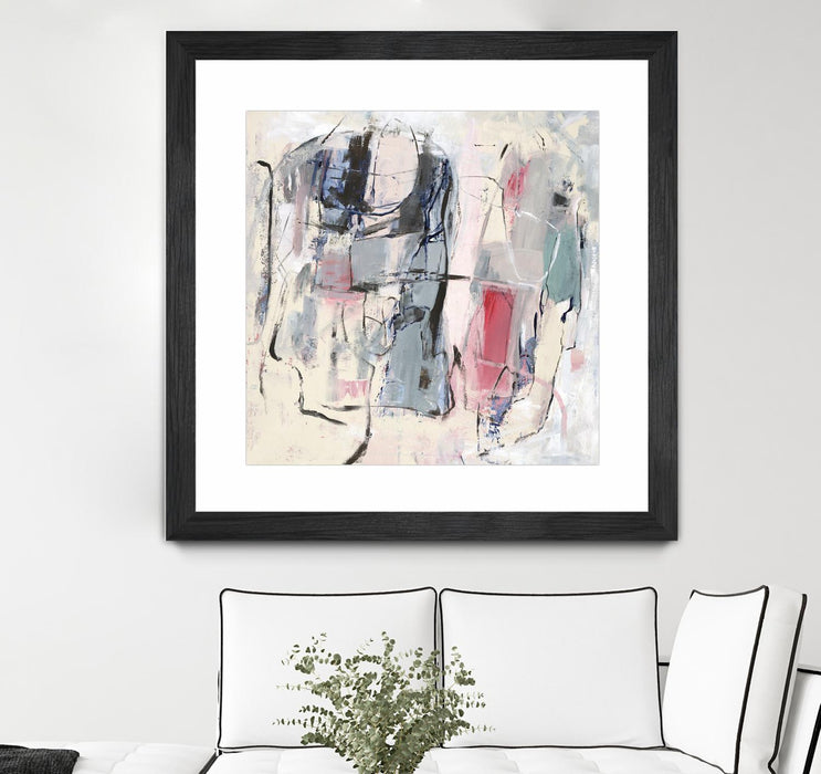 Œuvre d’art murale encadrée noire et mate « Palpitation Monitor » 36 x 36