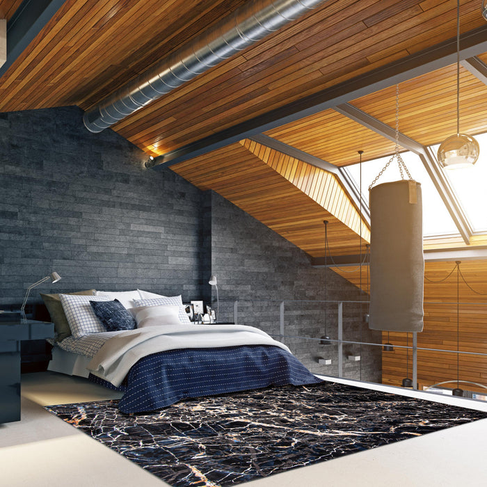 Carpette Marble noire - 8 pi 0 po x 10 pi 0 po