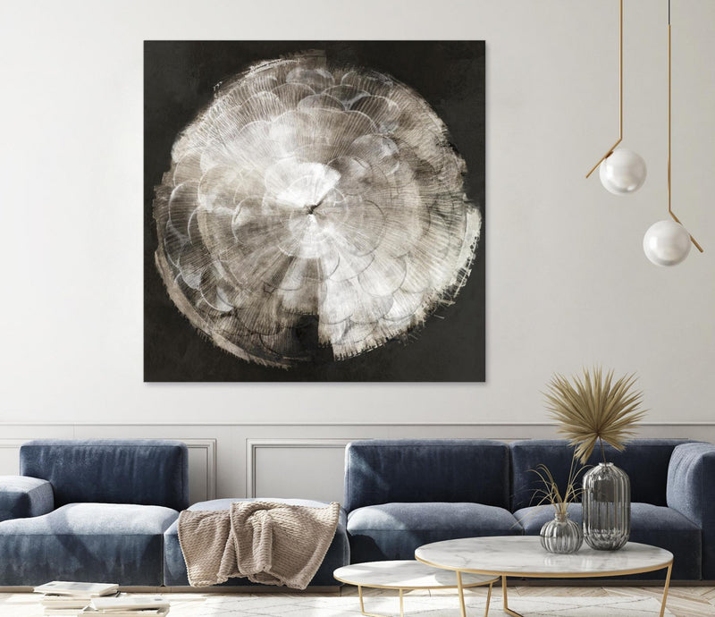 Œuvre d’art murale Giant Art « Touch Of Darkened Silver » 54 x 54