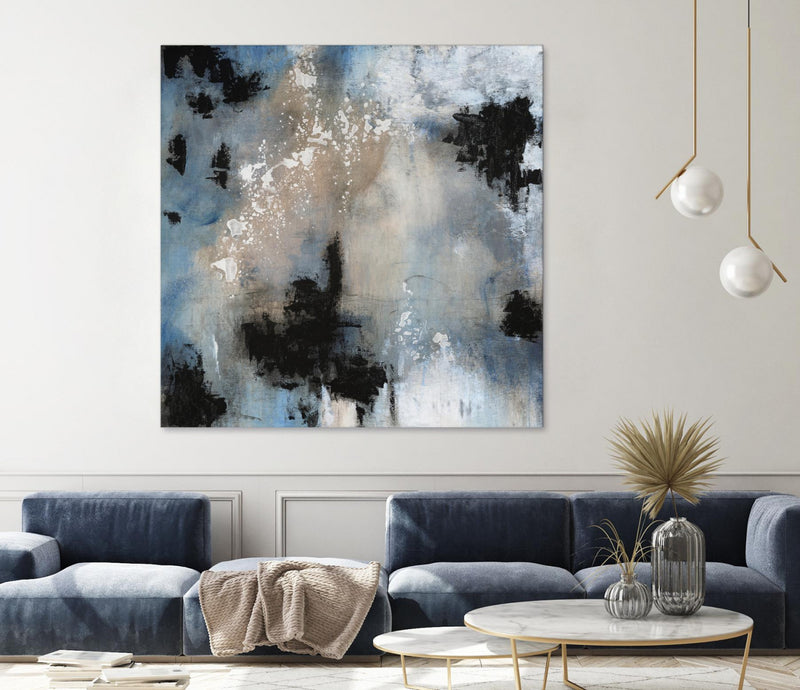 Œuvre d’art murale Giant Art « Embellished Shifting Motion Ii » 72 x 72