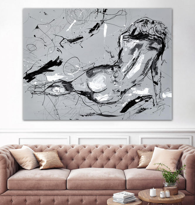 Œuvre d’art murale Giant Art « Nude Figure 3 » 72 x 54