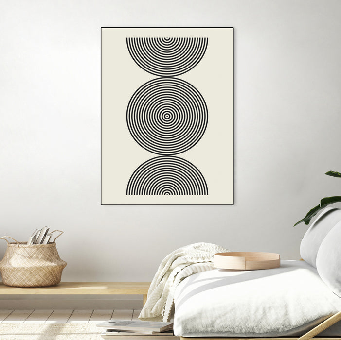Œuvre d’art murale sur toile encadrée noire « Simplicity Ii » 30 x 40