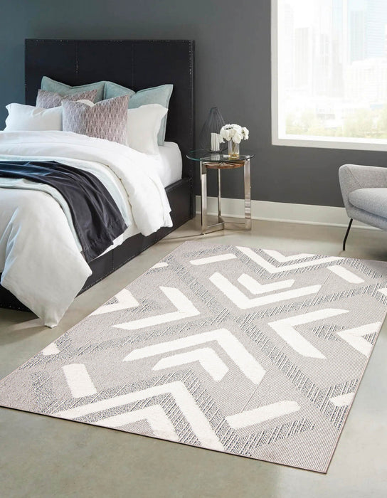 Carpette Tyisha grise - 6 pi 7 po x 9 pi 6 po