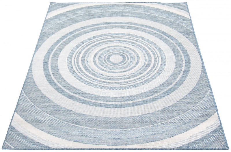 Carpette Neisha Modern bleue 5 pi 3 po x 7 pi 3 po