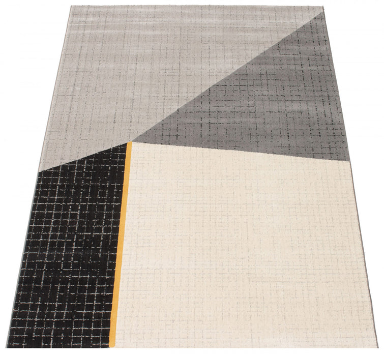 Carpette Theano noire 5 pi 3 po x 7 pi 7 po