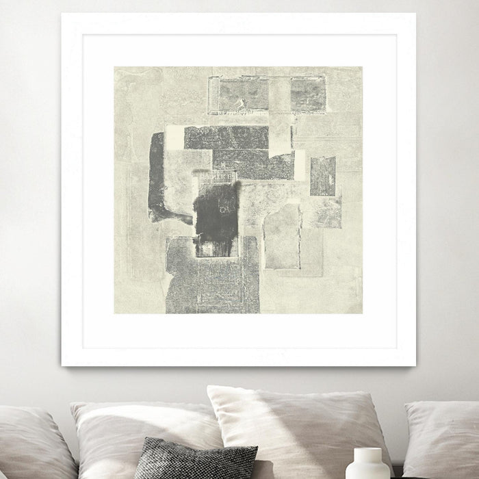Œuvre d’art murale encadrée blanche et mate « Camera Obscura » 30 x 30